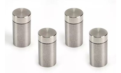 Abstandshalter 10 x 15 mm, B 8 mm, Edelstahl, Silber (4 Stück)