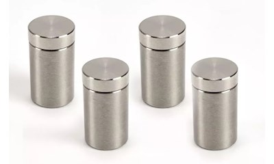 Abstandshalter 13 x 19 mm, B 8 mm, Edelstahl, Silber (4 Stück)