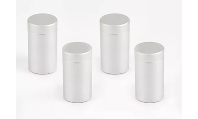 Abstandshalter 13 x 19 mm, B 8 mm,  Aluminium, Silber Matt (4 Stück)