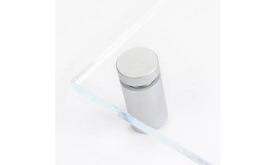 Abstandshalter 13 x 19 mm, B 8 mm,  Aluminium, Silber Matt (4 Stück)