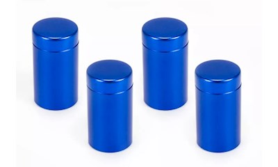 Abstandshalter 13 x 19 mm, B 8 mm, Aluminium, Blau (4 Stück)