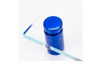 Abstandshalter 13 x 19 mm, B 8 mm, Aluminium, Blau (4 Stück)