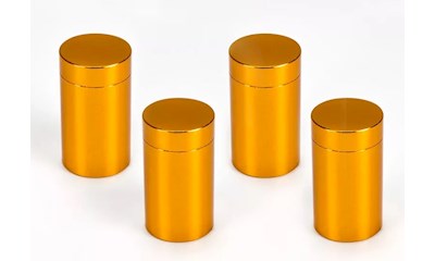 Abstandshalter 13 x 19 mm, B 8 mm, Aluminium, Gold (4 Stück)