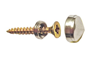 Schraubenabdeckung Ø 15 mm, Schraube 4 x 30 mm (4 Stück)