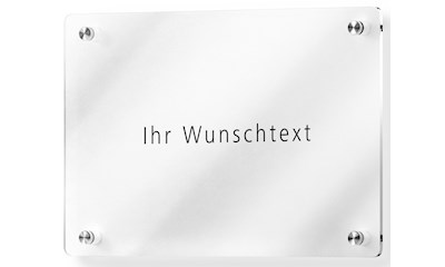 Wandschild mit Druck, Abstandhalter