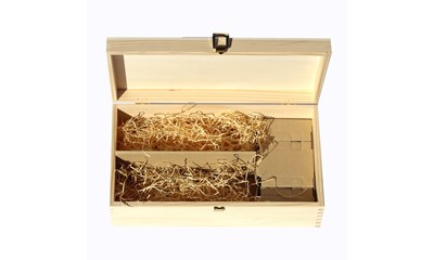 Weinkiste 2er Klappdeckel