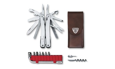 Swiss Tool Spirit X Plus, in Leder Etui