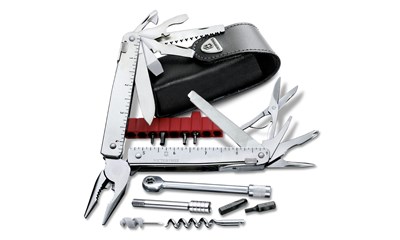 Swiss Tool X Plus Ratchet mit Leder-Etui