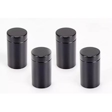 Abstandshalter 13 x 19 mm, B 8 mm, Aluminium, Schwarz (4 Stück)