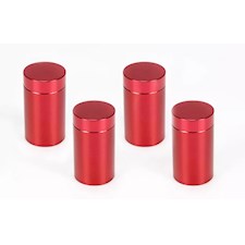 Abstandshalter 13 x 19 mm, B 8 mm, Aluminium, Rot (4 Stück)