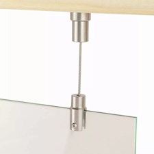 Deckenaufhängung für Schild, Plattendicke 1 - 6 mm, A4, A3  (2 Stück)