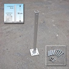 Aufstellpfosten für Schild 50 cm, Aluminium
