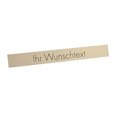 Einschubschild mit Gravur 178 x 25 mm Silber, Text Schwarz