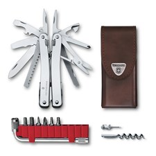 Swiss Tool Spirit X Plus, in Leder Etui